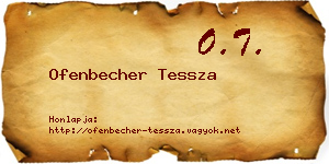 Ofenbecher Tessza névjegykártya